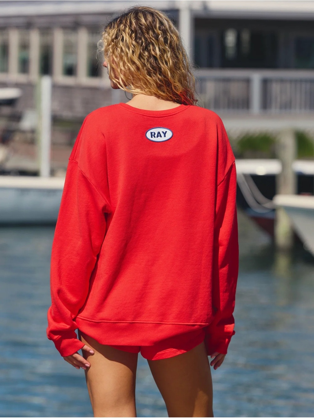 NWT Ray the Brand Classic Crewneck in Red - Picture 2 of 4